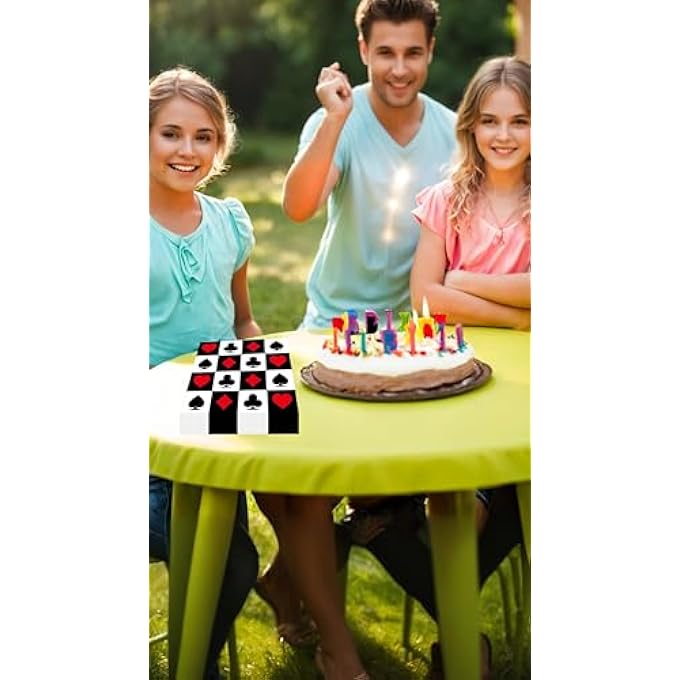 POKER CARD PARTY NAPKINS SET DISPOSABLE PAPER LUNCHEON NAPKINS FOR PARTY SUPPLIES100 PCS - Image 5